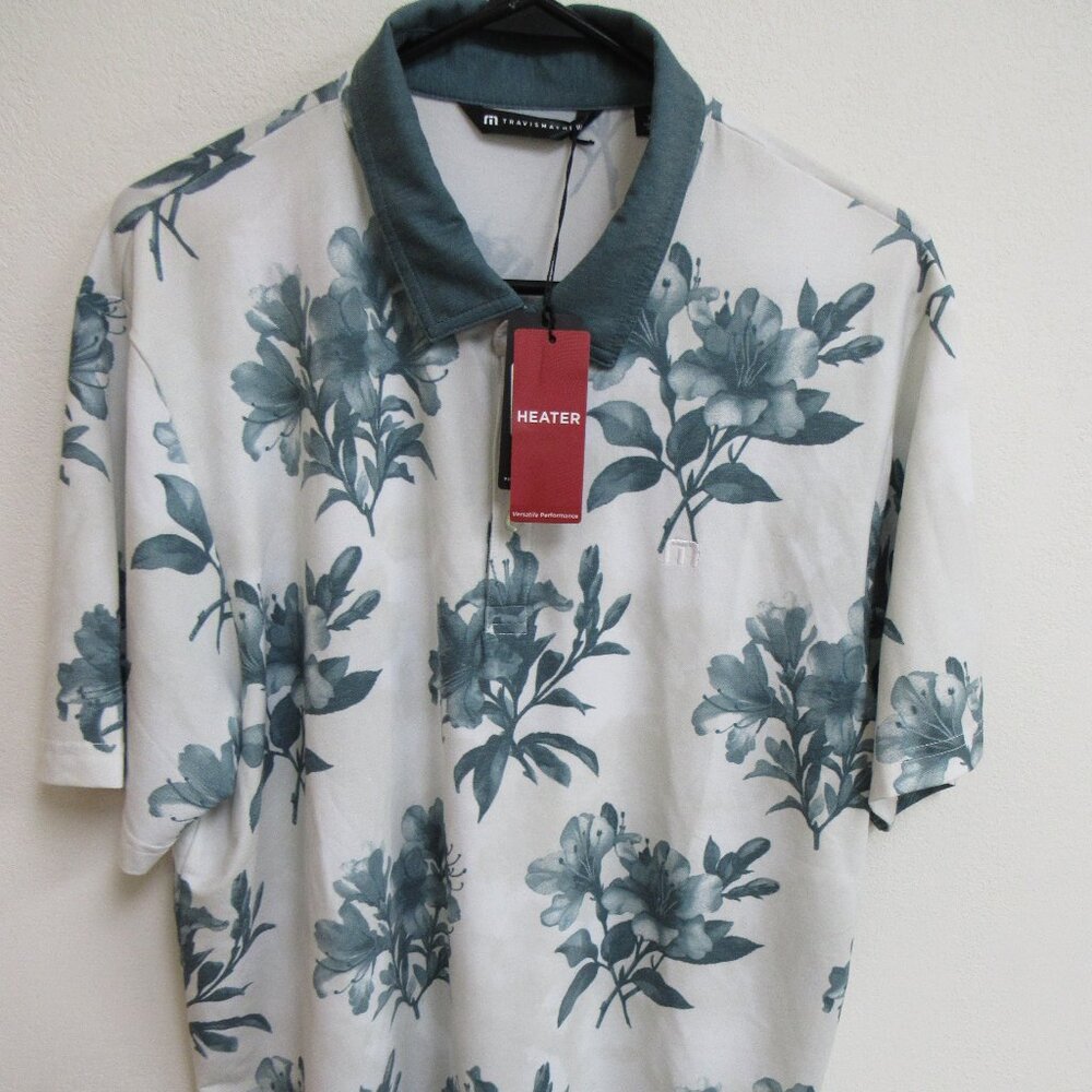 NWT Travis Mathew Heater Series Featherweight Magnolia‎ Golf Polo Shirt 2XL